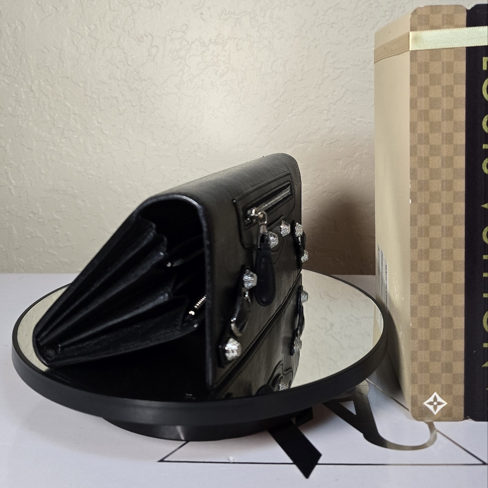 Balenciaga Black Moto Wallet - Picture 6 of 14